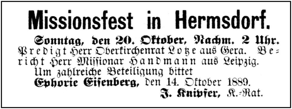 1889-10-20 Hdf Missionsfest